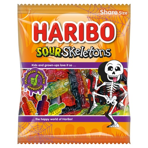 HARIBO Sour Skeletons Sweets Sharing Bag
