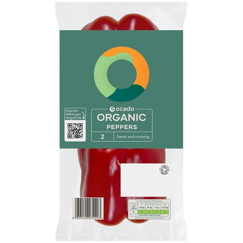 Ocado Organic Peppers (Colours may vary)