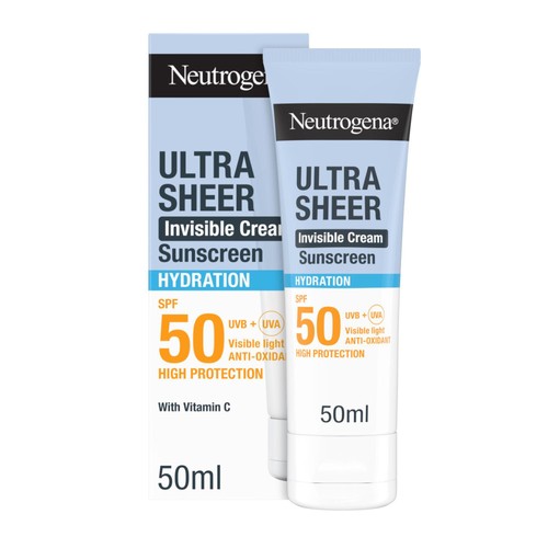 Neutrogena Ultra Sheer Face Sunscreen Hydrating Cream SPF50