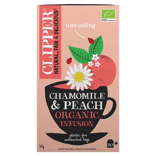 Clipper Chamomile & Peach Organic Tea Bags