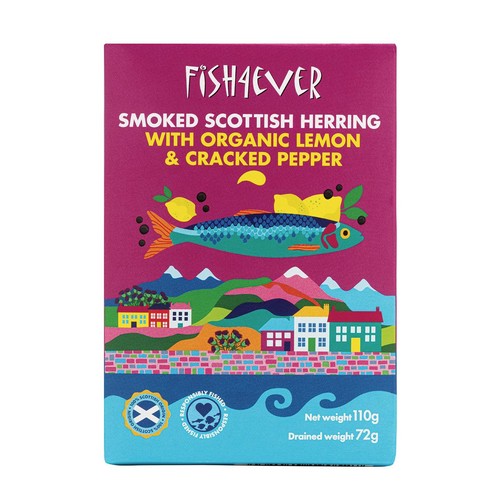Fish4Ever Smoked Scottish Herring with Organic Lemon and Cracked Pepper