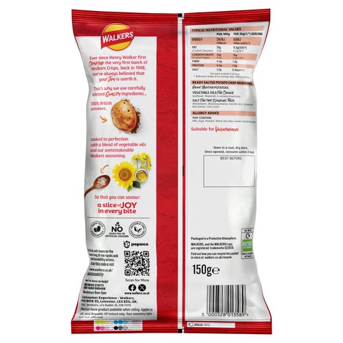 Walkers Ready Salted Sharing Bag Crisps