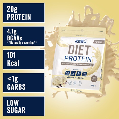 Applied Nutrition Diet Protein Powder Vanilla Ice Cream