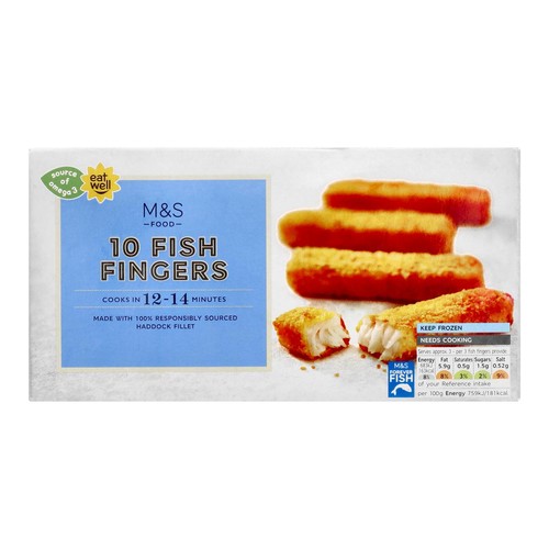 M&S 10 Fish Fingers Frozen