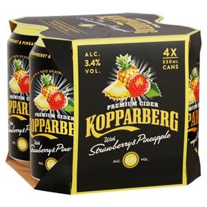 Kopparberg Cider Strawberry & Pineapple 4X330ml