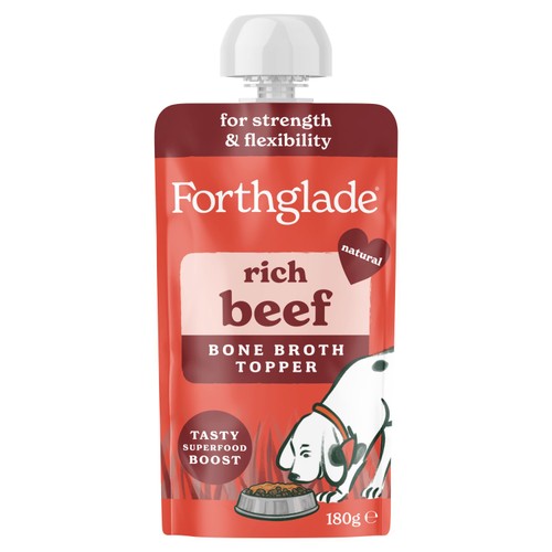 Forthglade Bone Broth Topper for Dogs, Rich Beef