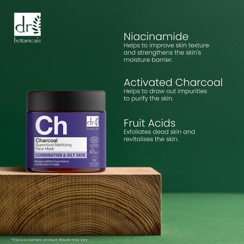 Dr Botanicals Apothecary Charcoal Superfood Mattifying Face Mask