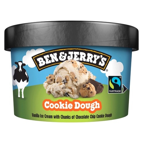 Ben & Jerry's Cookie Dough Mini Ice Cream Tub Multipack 12 x 100ml