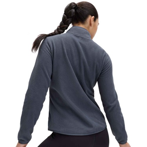 M&S Womens Goodmove Funnel Neck Zip Up Fitted Fleece Jacket, 12, Nightshade