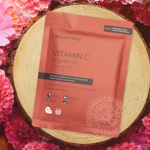 BEAUTYPRO Vitamin C Brightening Facial Sheet Mask