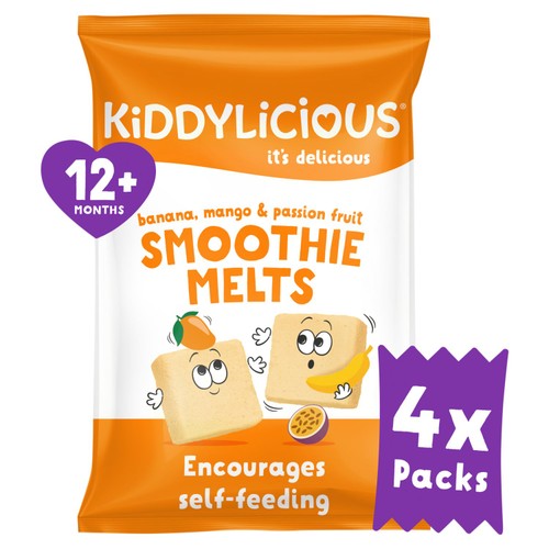 Kiddylicious Banana, Mango & Passionfruit Smoothie Melts Baby Snacks Multi
