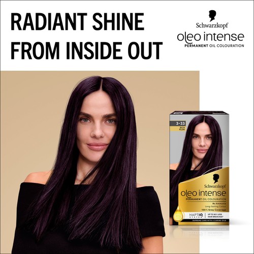 Schwarzkopf Oleo Intense Permanent Hair Colour, Rich Plum 3-33