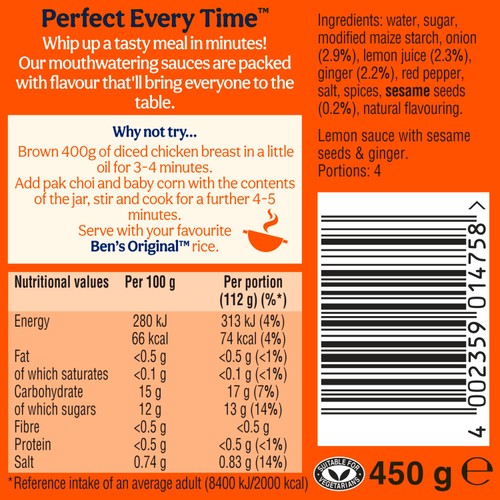 Ben's Original Lemon Chicken Sauce