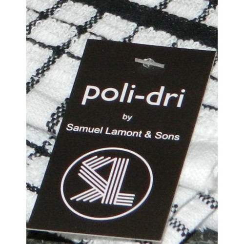 Poli-dri Cotton Tea Towel, Black 70cm