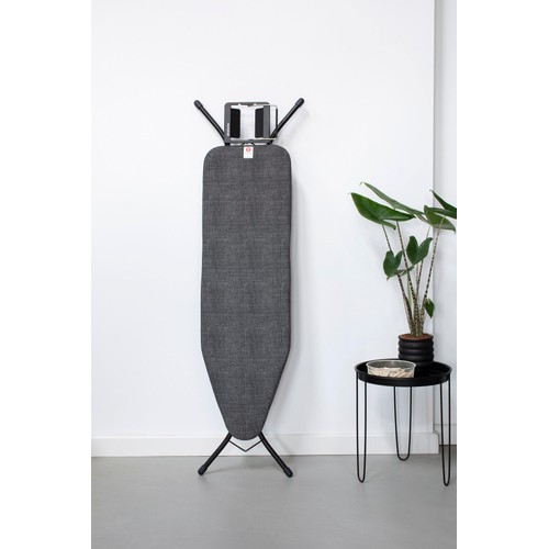 Brabantia 124cm x 38cm Denim Black Ironing Board Cover 2mm foam 