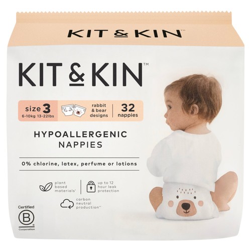 Kit & Kin Hypoallergenic Nappies Size 3 (6-10kg)