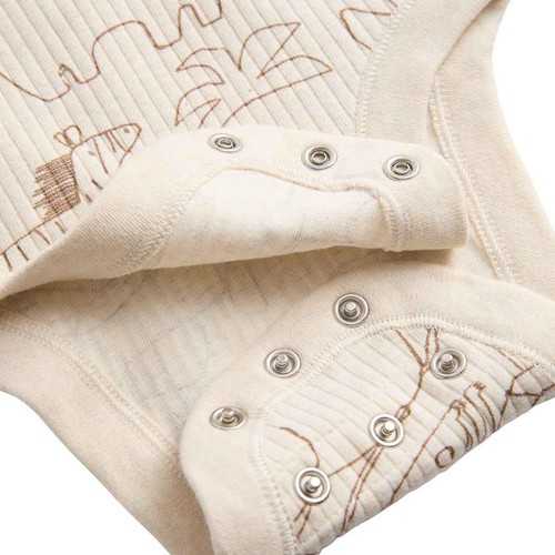 M&S Safari SS Bodysuit, 12-18 Months, Cream