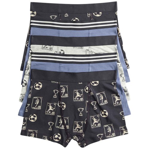 M&S Boys Cotton Rich Football Trunks, 11-12 Years, Black Mix