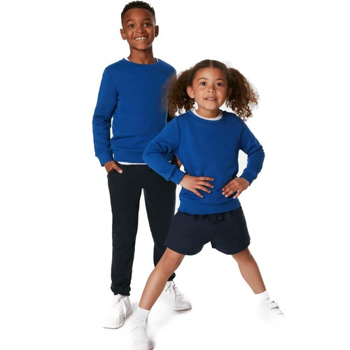 M&S GOODMOVE Unisex Regular Fit School Sweatshirt, 5-6 Years, Royal Blue