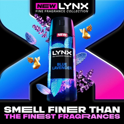 Lynx Fine Fragrance Collection Premium Deodorant Bodyspray Blue Lavender