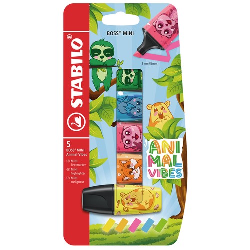 STABILO BOSS MINI Animal Vibes - Pack of 5 