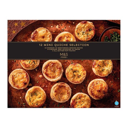 M&S 6 Cheese & Bacon and 6 Cheese, Red Leicester & Onion Tarts