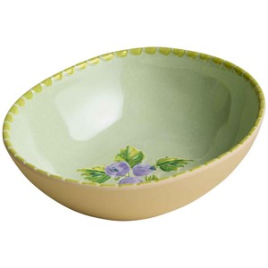 Floral Melamine Picnic Side Plate Set, Green Mix