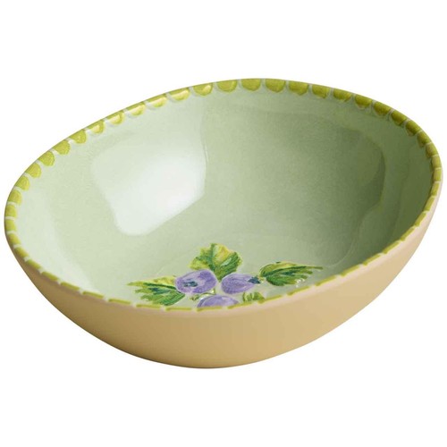 M&S Floral Melamine Cereal Bowl Set, Green