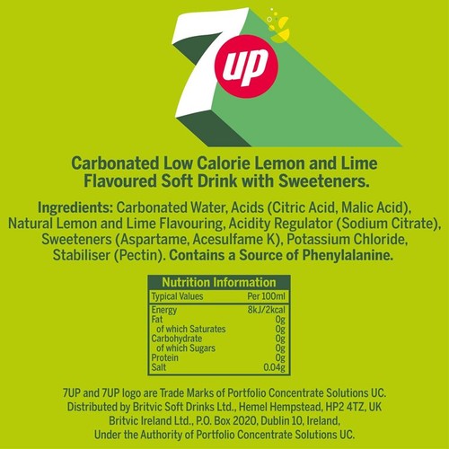 7UP Zero Lemon & Lime