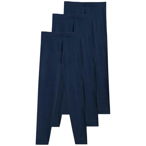 M&S Girls Cotton Rich Plain Leggings, 11-12 Years Navy