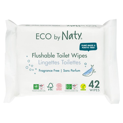 Naty  Flushable Toilet Wipes Unscented