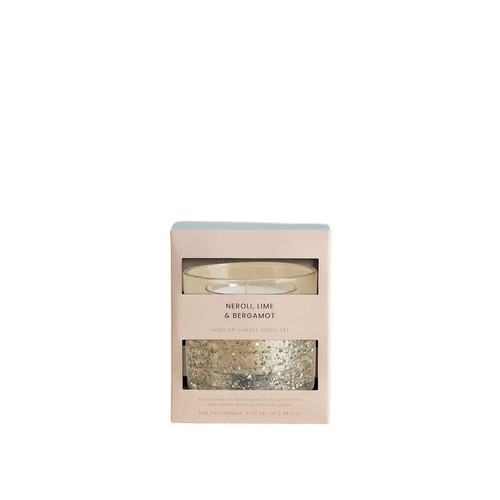 M&S Refillable, Light Up Bundle, Small, Silver