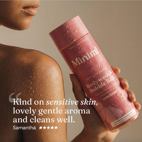 Miniml Body Wash & Bubble Bath Uplifting Pink Grapefruit