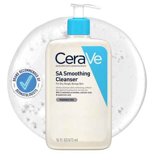 CeraVe SA Smoothing Cleanser with Salicylic Acid for Dry & Rough Skin