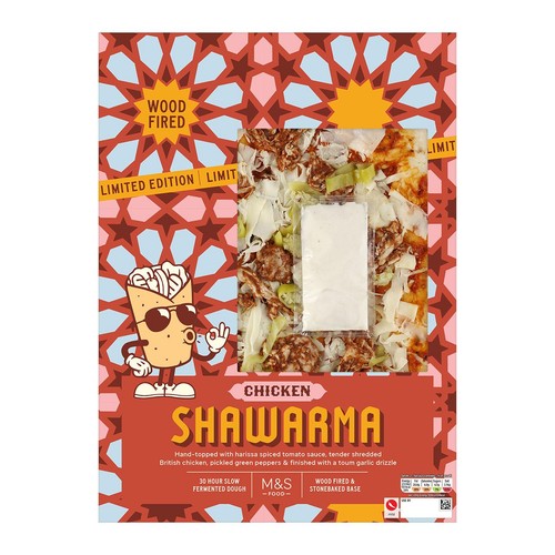 M&S Wood Fired Chicken Shawarma Pizza