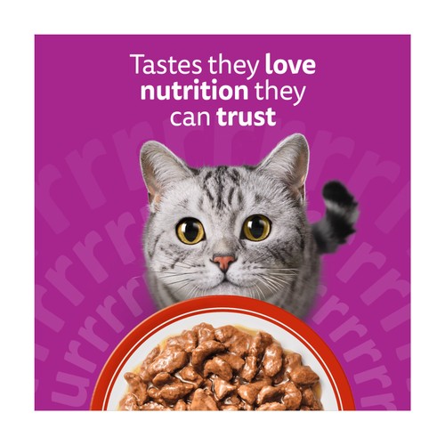 Whiskas 1+ Adult Wet Cat Food Pouches Meaty Meals in Gravy