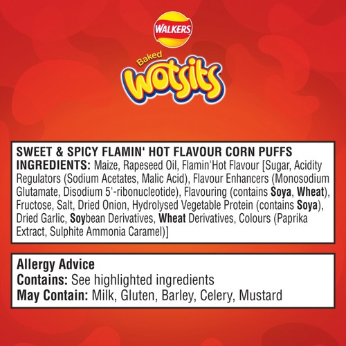 Walkers Wotsits Sweet & Spicy Multipack Snacks 6x16g