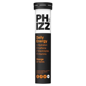 Phizz Daily Energy Orange Hydration, Caffeine, Electrolytes & Vitamins Effervescent Tablets x20