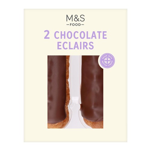 M&S 2 Chocolate Eclairs
