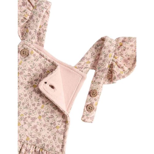 M&S Ditsy Dungaree, 6-9 Months, Pink