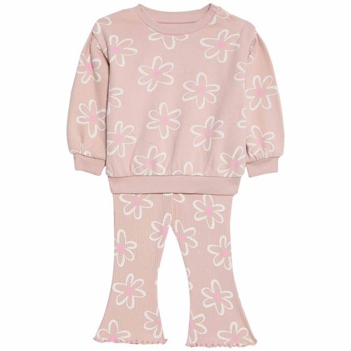 M&S Floral Outfit, 3-6 Months, Pink