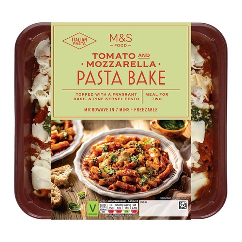M&S Tomato & Mozzarella Pasta Bake Serves 2