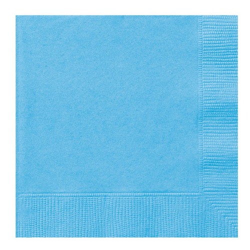 Baby Blue 2 Ply Paper Party Napkins