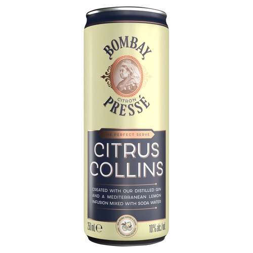 Bombay Citron Presse Citrus Collins Lemon Premix Gin Cocktail
