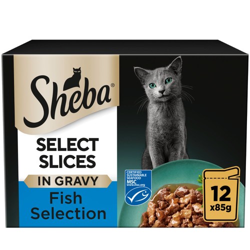 Sheba Select Slices Cat Food Pouches MSC Fish in Gravy 