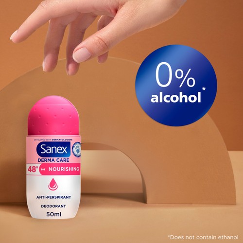 Sanex Derma Care Nourishing 48-Hour Antiperspirant Roll-On Deodorant