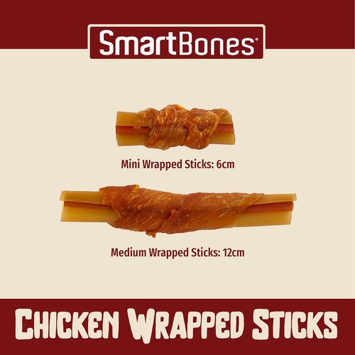 SmartBones 5 Chicken Wrapped Rawhide Free Sticks Dog Treats