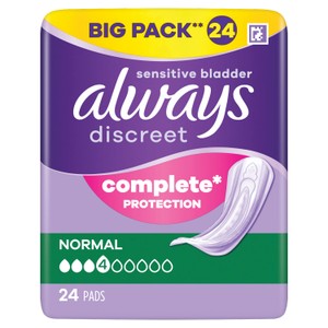 Always Discreet Incontinence Pads Normal x24