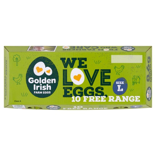 Golden Irish Free Range Eggs 10 Pack