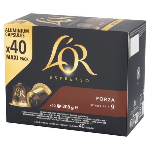 L'OR Espresso Forza Coffee Pods Intensity 9
